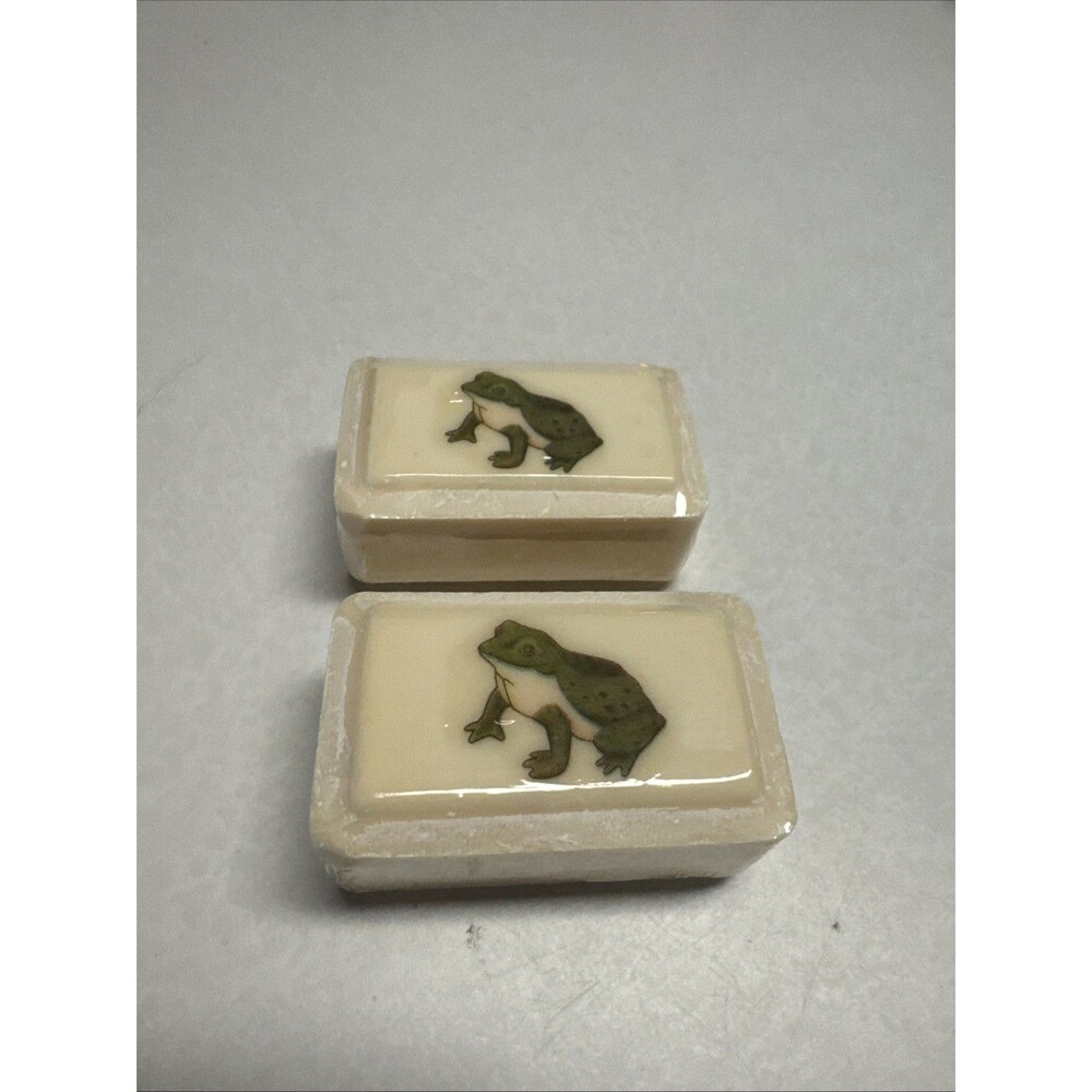 2 Bars VTG Katherine Gray French Milled Soap - Frog Design - 1.5oz Per Bar